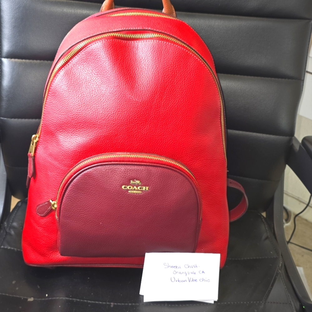 NWT Coach Carrie Backpack Leather